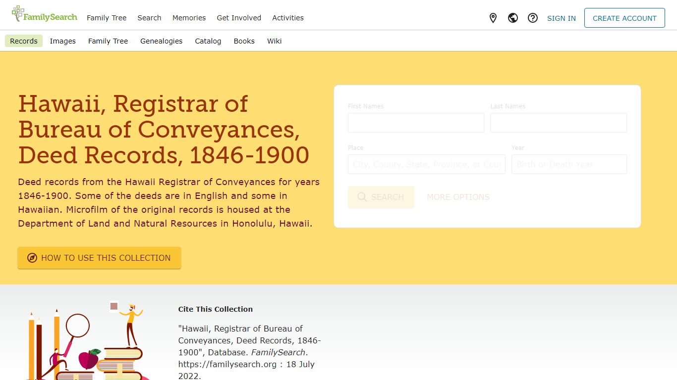 Hawaii, Registrar of Bureau of Conveyances, Deed Records, 1846-1900 ...